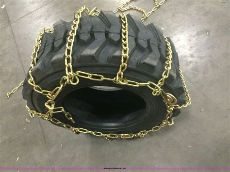 skid steer chain case|12x16.5 skid steer tire chains.